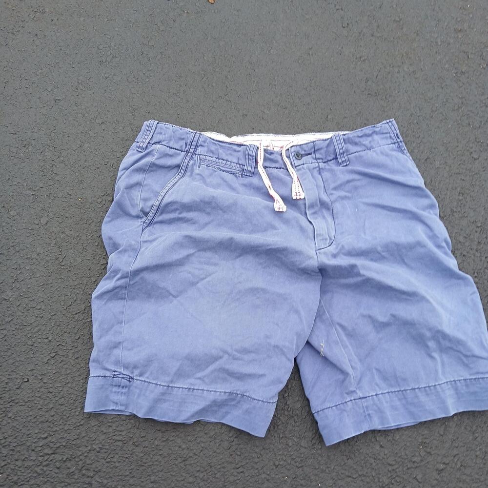 Polo Ralph Lauren Shorts Mens 36 Blue Chino Drawstring Flat Front Casual Summer